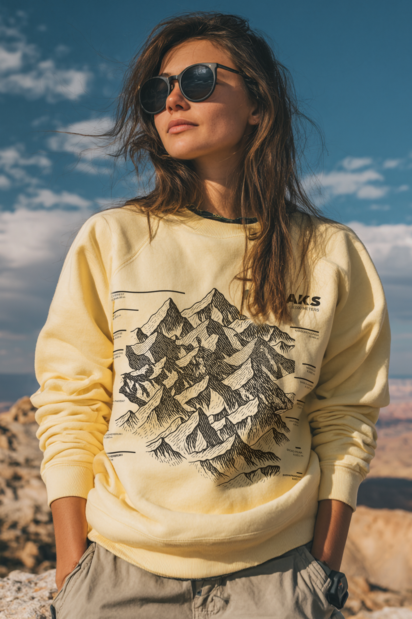 14 Peaks Route Map Graphic Sweatshirt