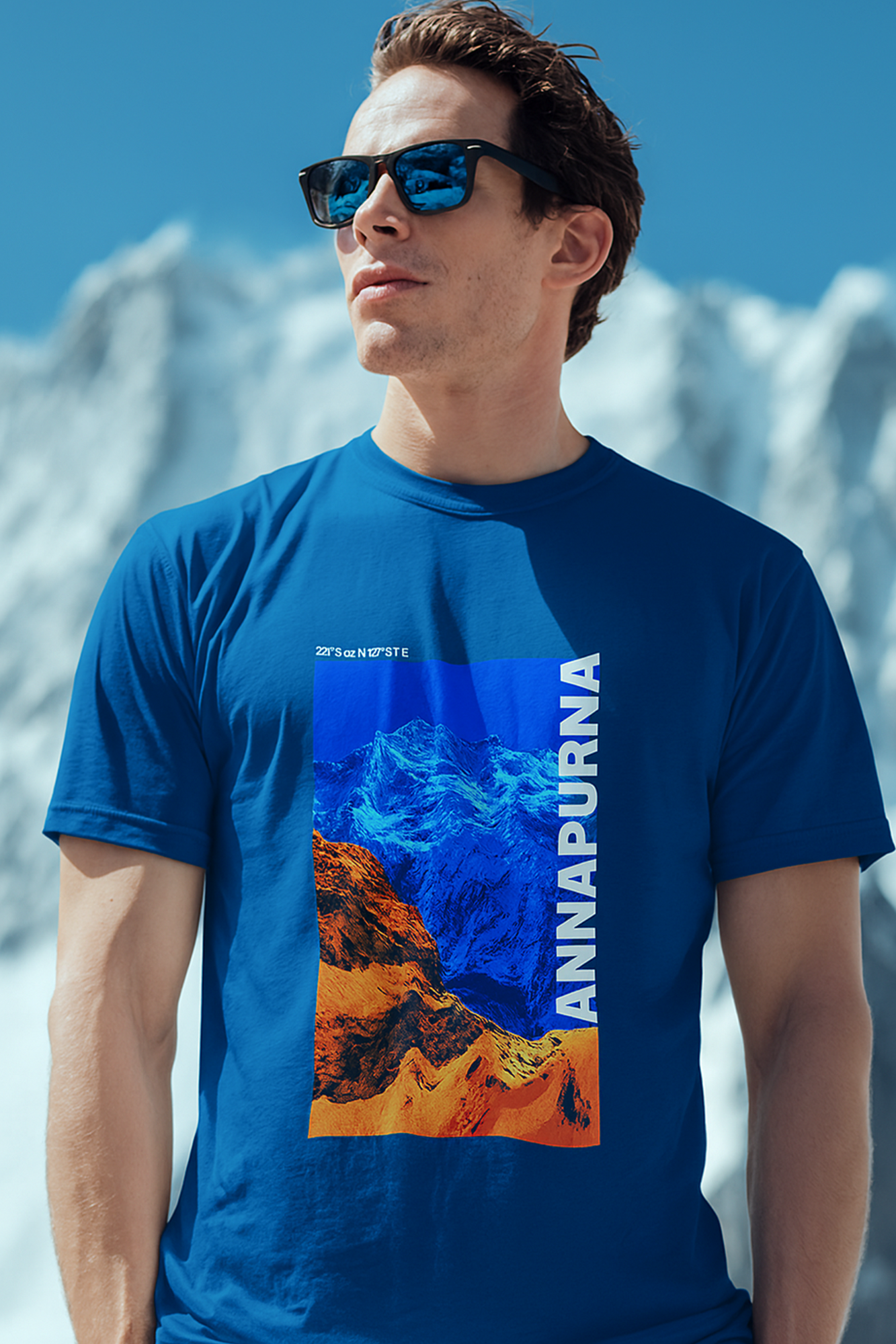 Annapurna Mountain Graphic Tee (Summit Blue)
