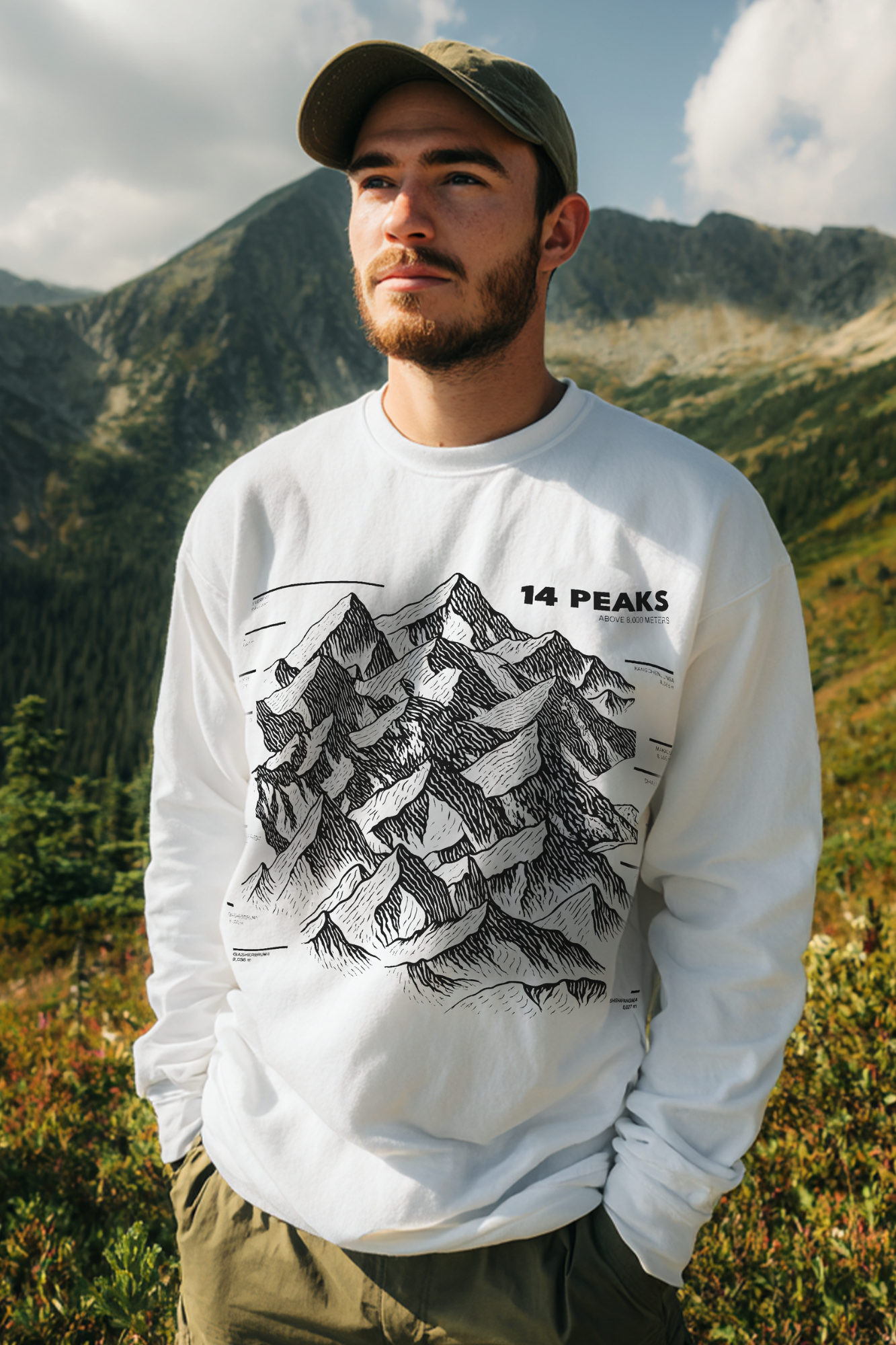 14 Peaks Route Map Sweatshirt