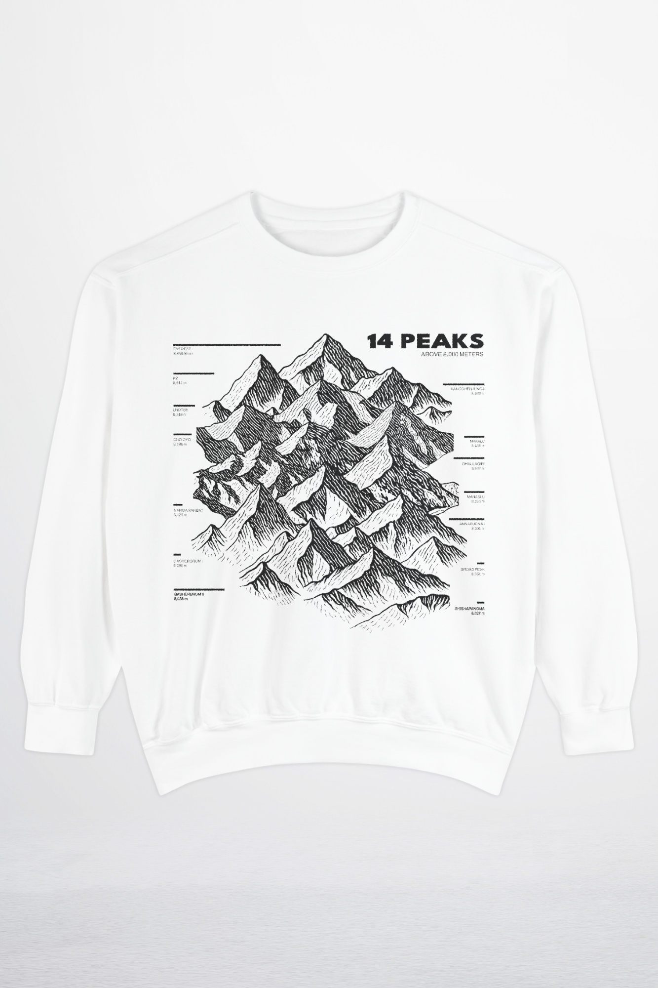 14 Peaks Route Map Sweatshirt