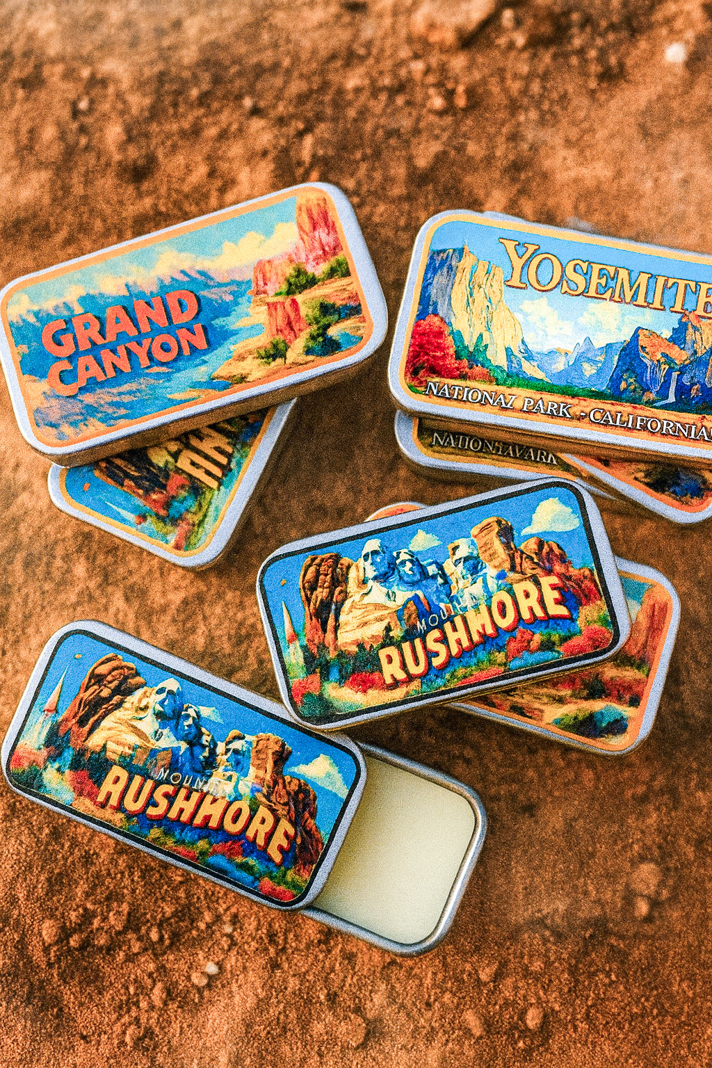 National Parks Tin Lip Balm Set/3