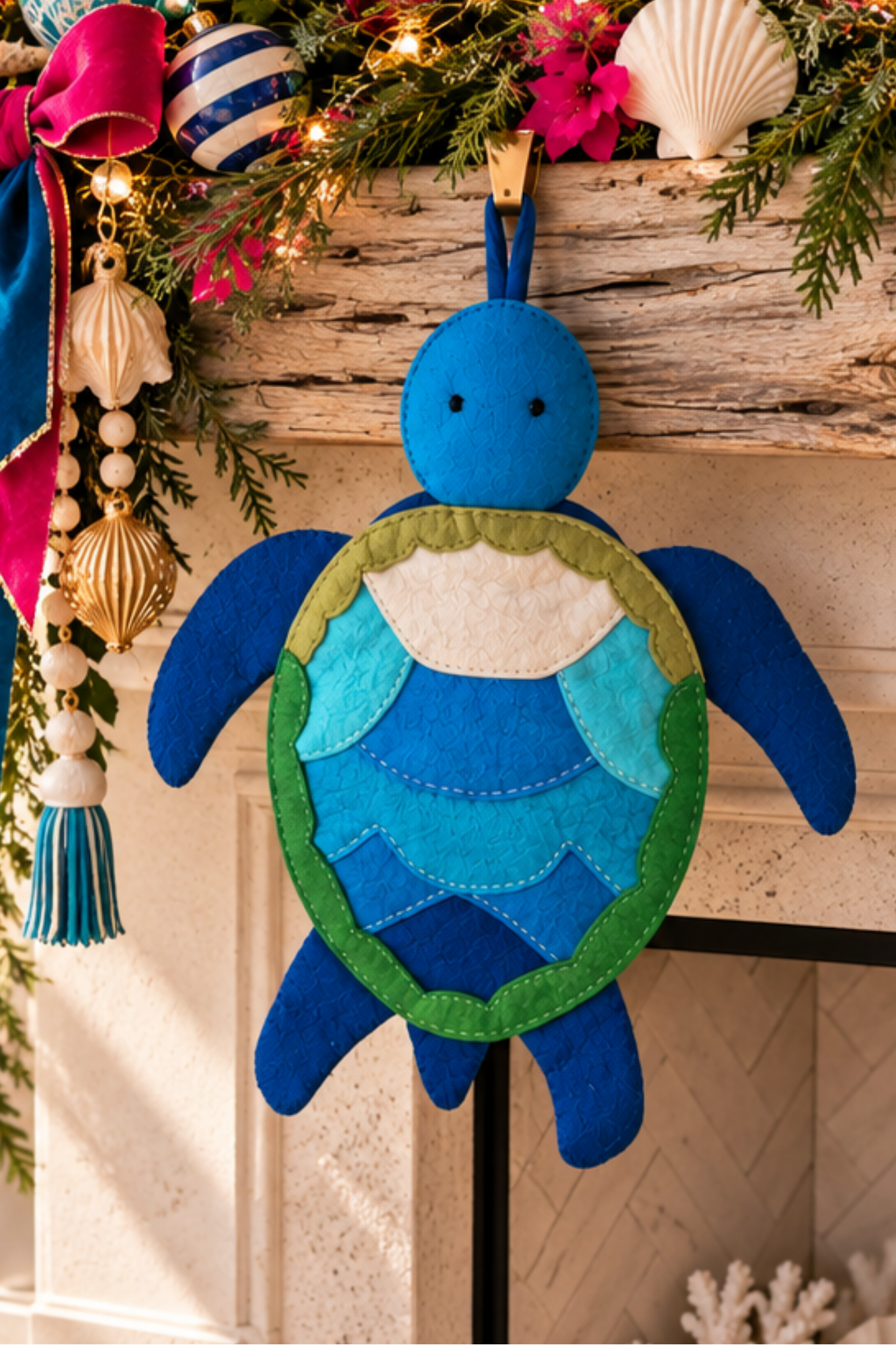 Sea Turtle Handmade Felt  Christmas Stocking