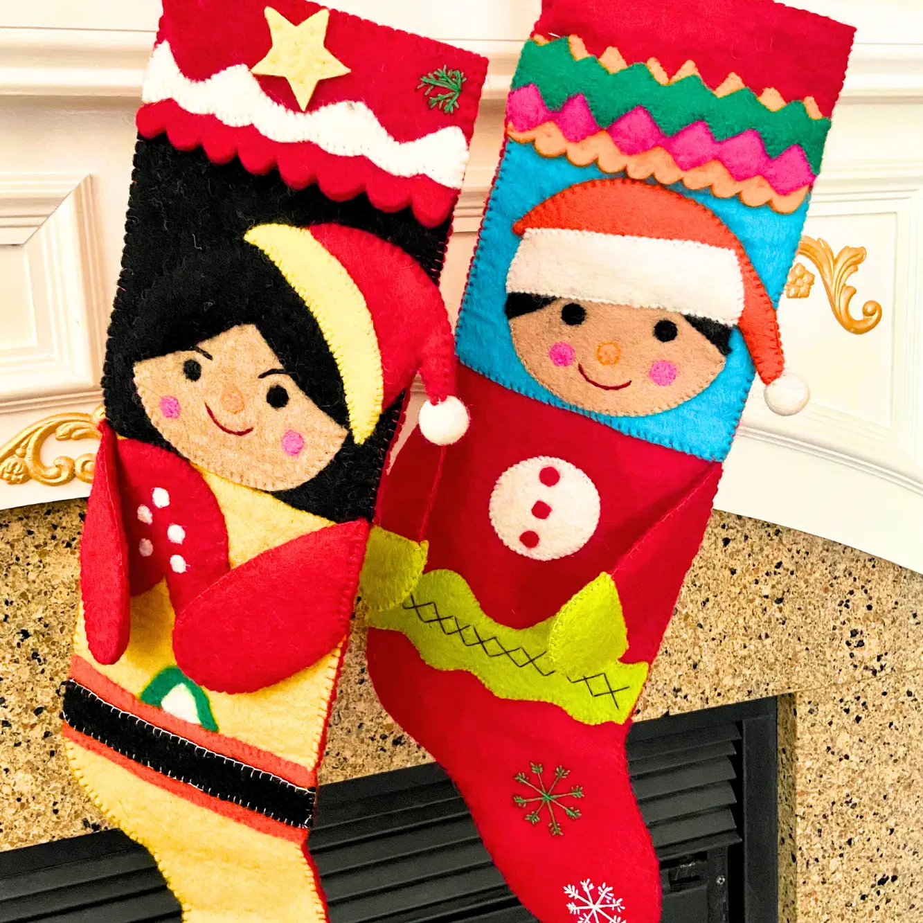 Elf Felt Christmas Stocking